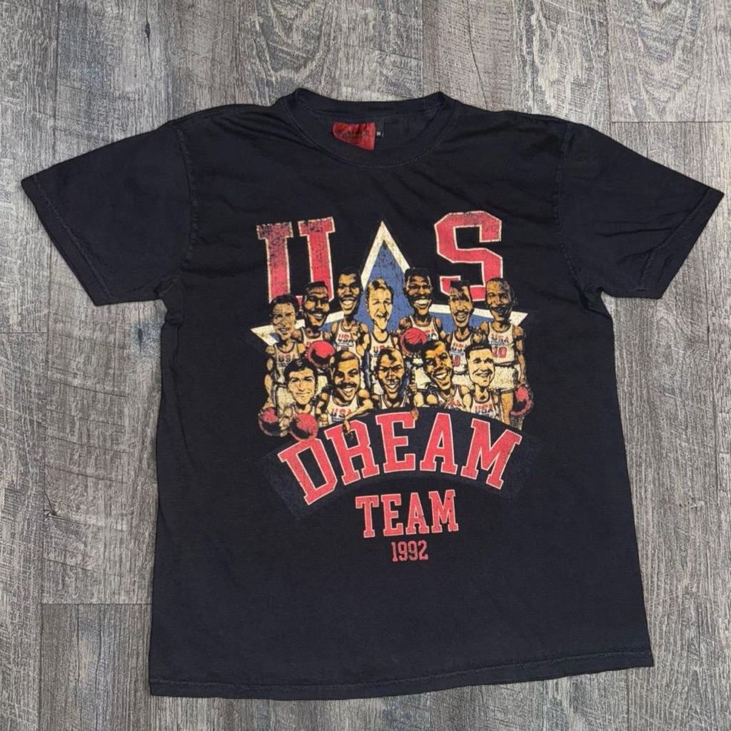 Vintage Us Dream Team 1992 Graphic Tee  Black